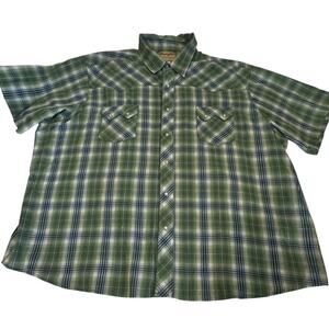 Wrangler 3XL Plaid Snap Western Lightweight Shirt